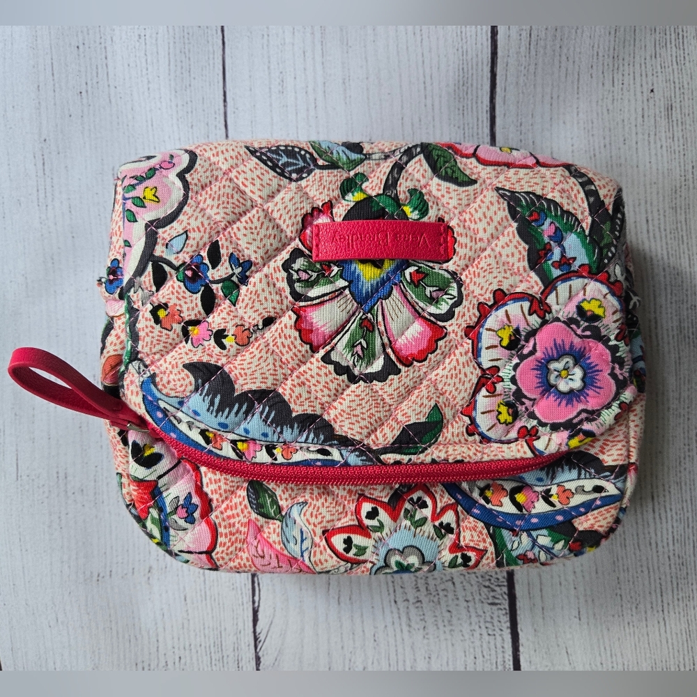 Vera Bradley Stitched Flowes Cosmetic Bag